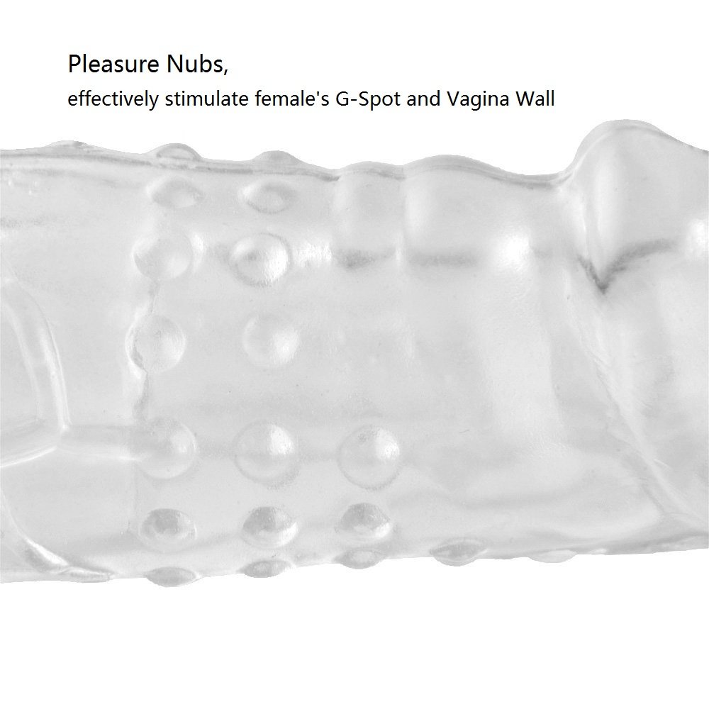 Penis Sleeve Extender, James Love 17cm Soft Penismanschette / Penishülle zur Penisverlängerung & Erektionssteigerung, Spielzeug für Männer (Transparent)