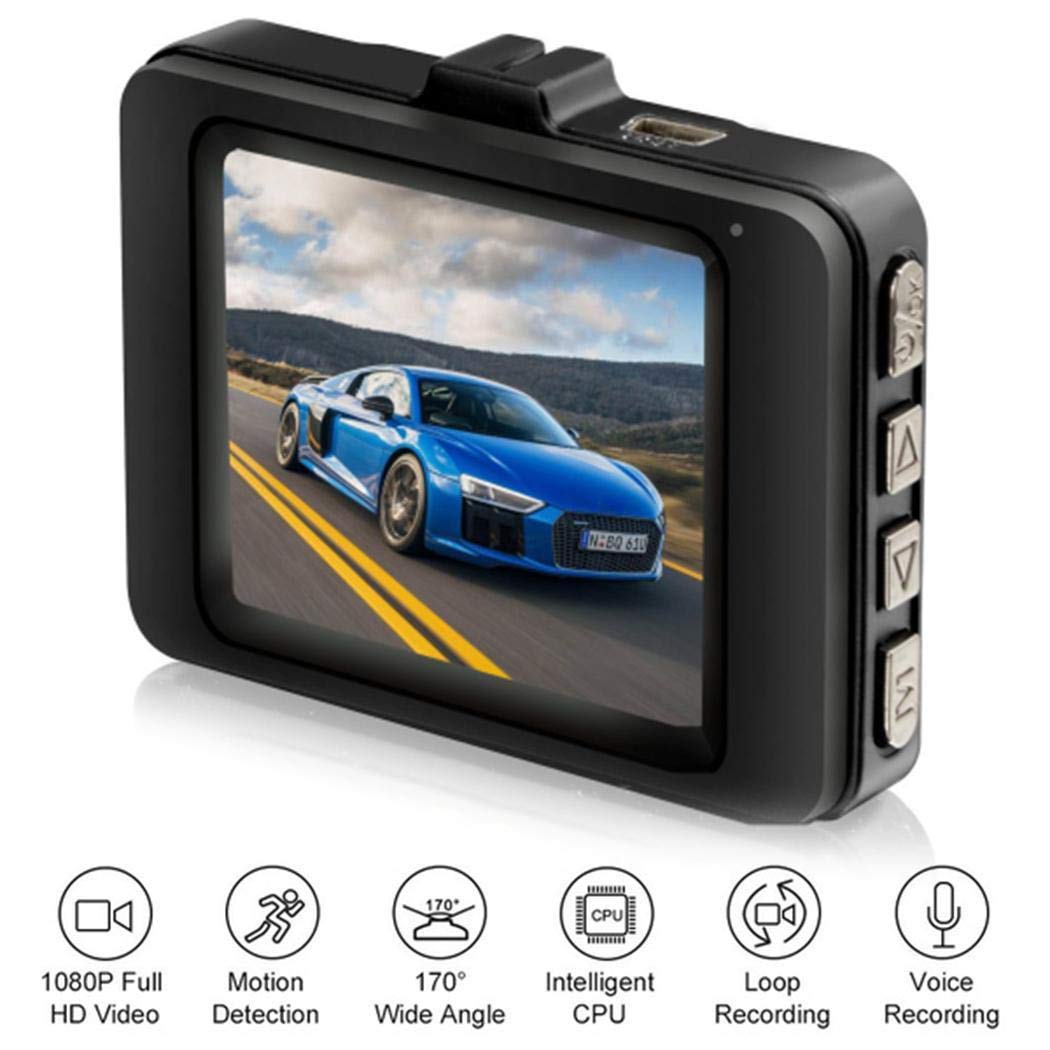 bommon HD 1080P Multi-Function Mini Driving Recorder 2.2 inch Display Screen On-Dash Video
