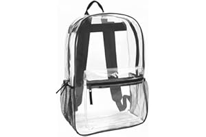 Trail maker Clear Backpack Heavy Duty with Padded Straps, Side Pockets for Kids, Boys, Girls, School, Stadium Approved Events
