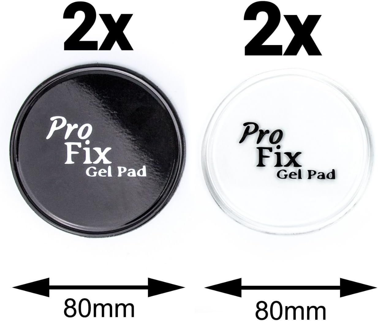 4 adhesive pads - non-slip gel pad/adhesive pad by Pro Fix - a great every day helper - attach anything anywhere! Adhesive pads in 2 sizes and 2 colours available.