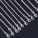YUEAON 20 Pack Different Silver Plated Necklace Chain with Lobster Clasps for Jewelry Making Supplies-Bulk Lots