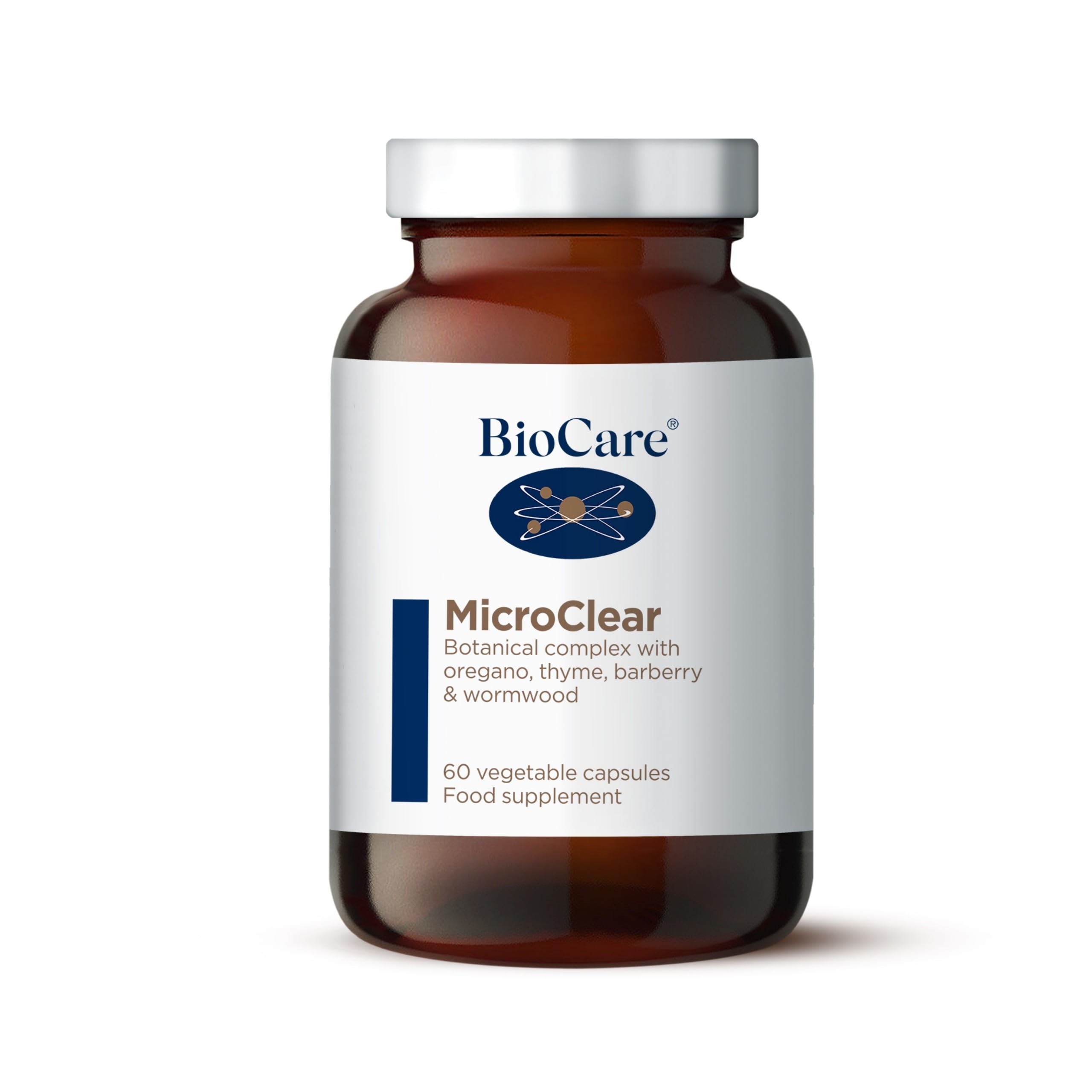BioCare MicroClear - High Potency Herbal Complex with Oregano, Thyme, Clove, Olive Leaf and Caprylic Acid - 60 Capsules