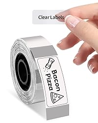 Clear D30 Labels, Transparent 1/2" X