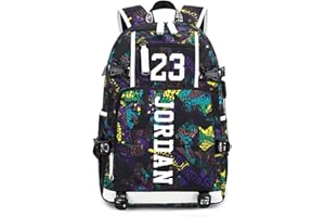FANwenfeng Basketball Player J-ordan Luminous Backpack Travel Backpack Fans Bag for Men Women (Style 6)