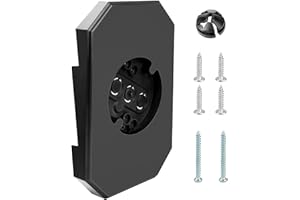 Pulems Siding Mounting Block 8141DBL, Vinyl Siding Mounting Block Outdoor Light Mount Plate Kit with Built-in Electrical Box for 1/2 inch Lap Double, Black Outdoor Light Plate