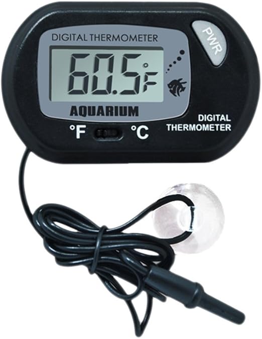 Demarkt Black Aquarium Digital Thermometer Fish Tank Water Marine