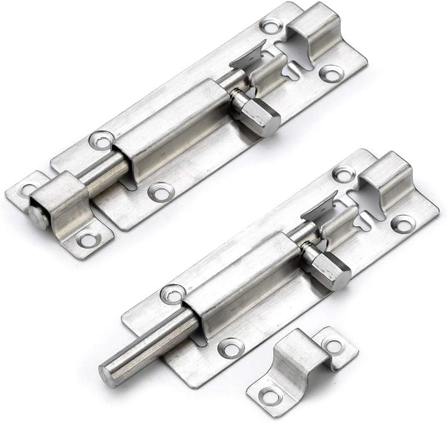 Ymwave 2 Piece Door Bolts Heavy Duty Slide Door Bolt Stainless Steel