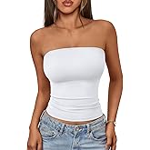 AUTOMET Womens Tube Tops Cute Summer Strapless Basic Backless Sleeveless Bandeau Going Out Tank Top Clothes 2026
