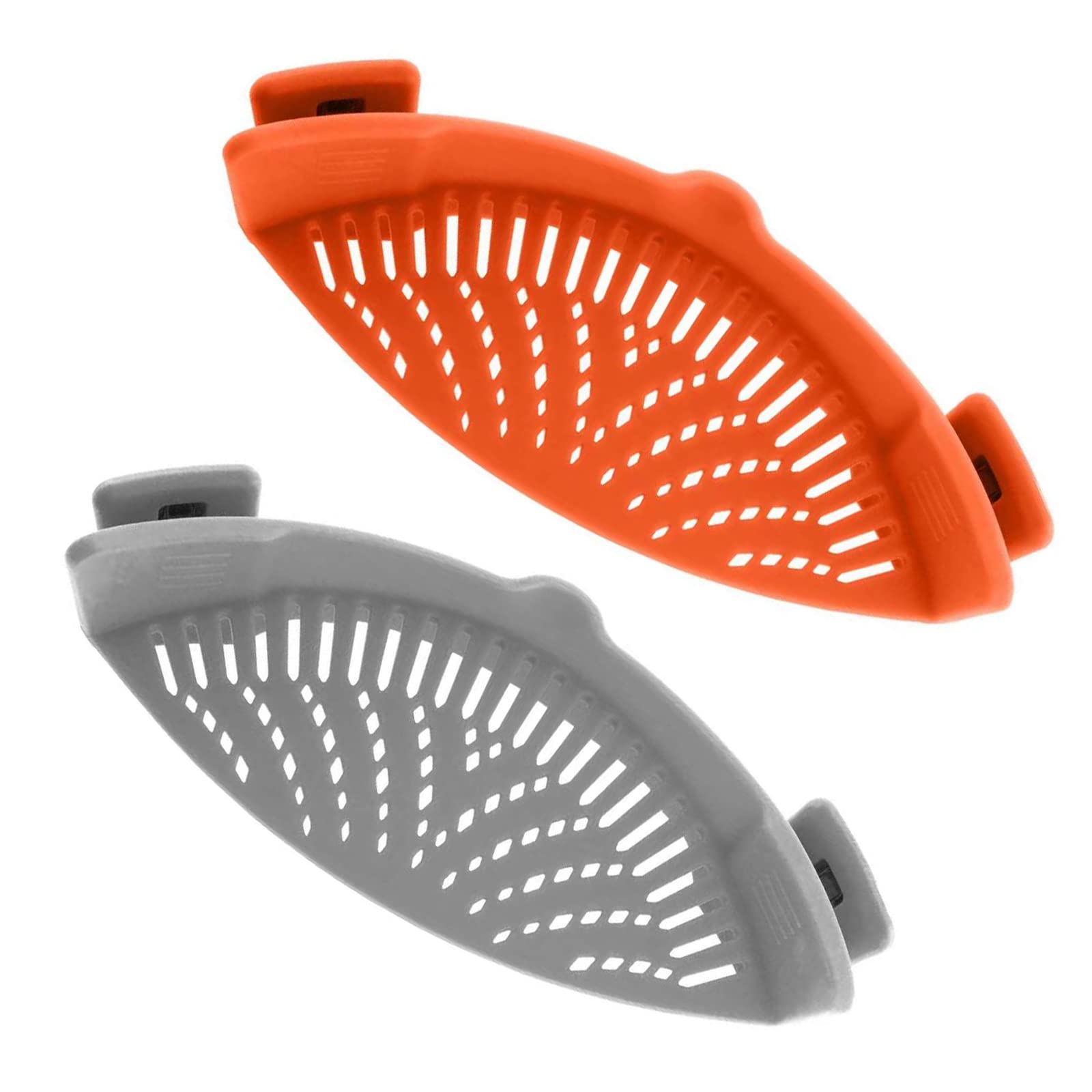 Photo 1 of 2 Pcs Clip on Silicone Strainer - Fit All Pots and Bowls