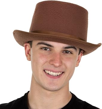 brown victorian top hat
