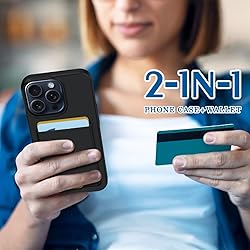 Petocase for iPhone 15 Pro Wallet Case Card Holder