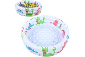 Children Little Pump Pool, Environment-Friendly Inflatable Baby Pool Ring Circles Swimming Pool Can Be Inflated Quickly for S