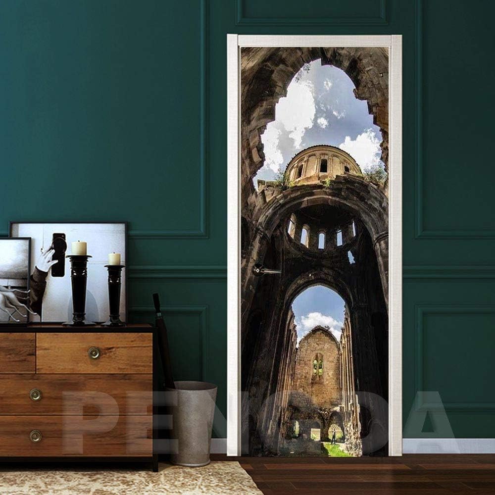 Angoily 3D Flugzeug-Fenster Wandaufkleber Set - Abnehmbare Landschaftsbilder Für Wanddeko (3 Bögen, PVC)