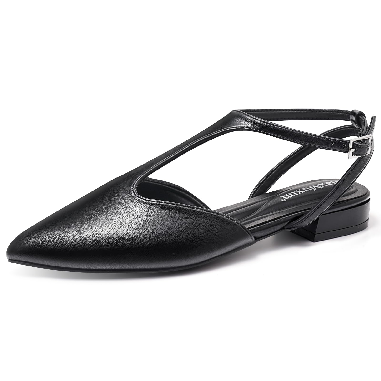 Photo 1 of ***SIZE 8***
MaxMuxun Black Flats for Women Pointed Toe Women's Flats Strappy Buckle Dress Shoes Comfortable Casual Office Flats Shoe Size 8