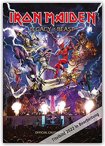Buy Official Iron Maiden 2022 Calendar - Month To View A3 Wall Calendar