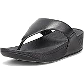 FitFlop Women's, Lulu Thong Sandal, Black, 8