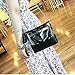 Youndcc Clear Cross-Body Messenger Bag Shoulder Bag Shoulder Purse Crossbody Purse with Inner Bag, Adjustable Metallic Strap, Transparent, Waterproof, NFL Stadium Approved (Black)