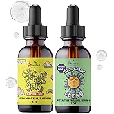 Purifect Bright Vibes Only Vitamin C Serum Bundle with Purifect Cool Calm Clear Tea Tree Facial Oil Serum 1 Fl Oz Each by Symphony Beauty – Hydrating & Refreshing Skincare Duo – Gift Set (2 Items)