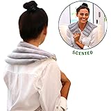 Heating Pad Solutions - Lavender Heating Pad for Neck and Shoulders | Reusable Natural Hot Pack for Pain Relief with Lavender Aroma for Stress Relief | Used for Aching Shoulders and Upper Back Pain