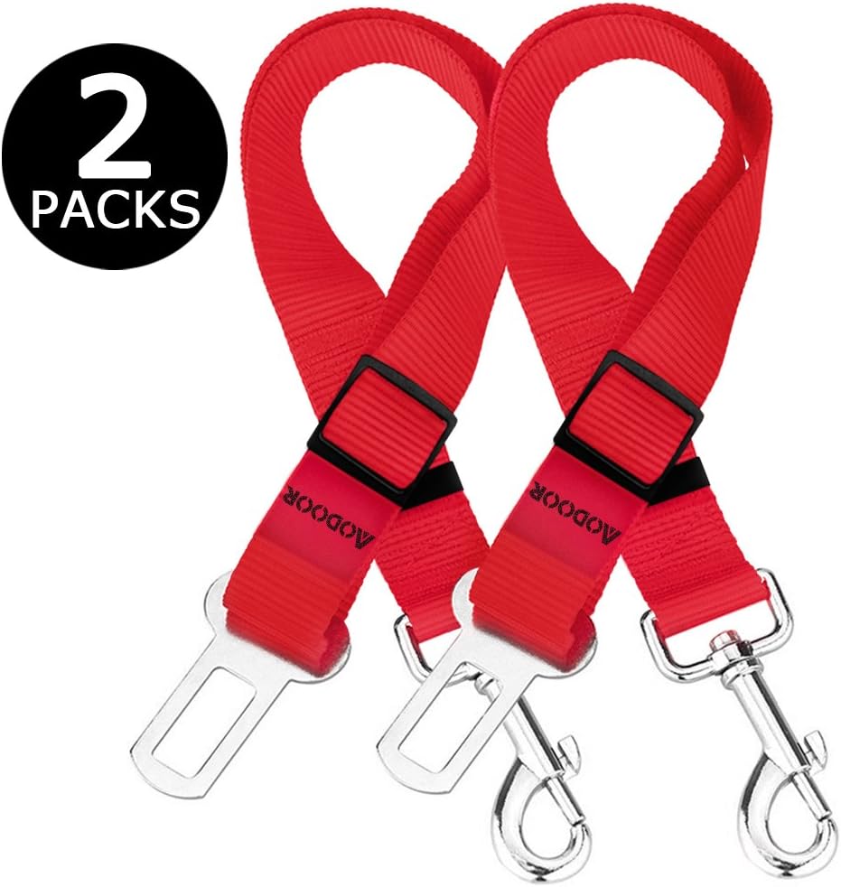 Harnais Pour Tous Les Chats Et Chiens Rouge 2 Pieces Ceinture De Securite Pour Chien Chat Animaux Harnais Voiture Pour Chien Nylon Durable Longueur Ajustable 45 5 70 Cm Aodoor Voiture Laisse Animalerie Lemoncitylive Com