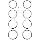 Dyknasz 20G 8mm Nose Rings Hoops Hinged Clicker Segment Surgical Steel Septum Lip Ring Hoop Cartilage Tragus Helix Sleeper Earrings Piercing Jewelry for Women Men