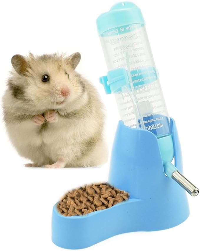 125ml Pet Drinking Bottle with Food Container Base Hanging Water