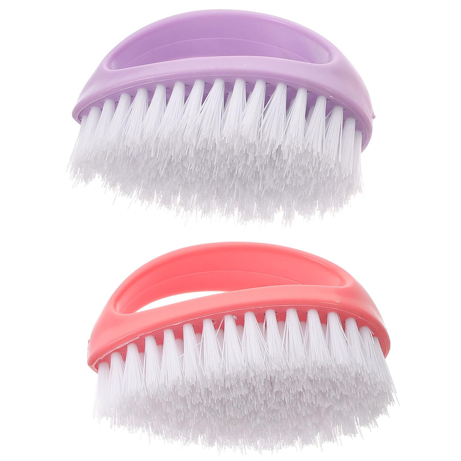 Handle Grip Nail 2pcs Finger Cleaning Brush At Home Shoe Brush Plastic Nail for Cleaning