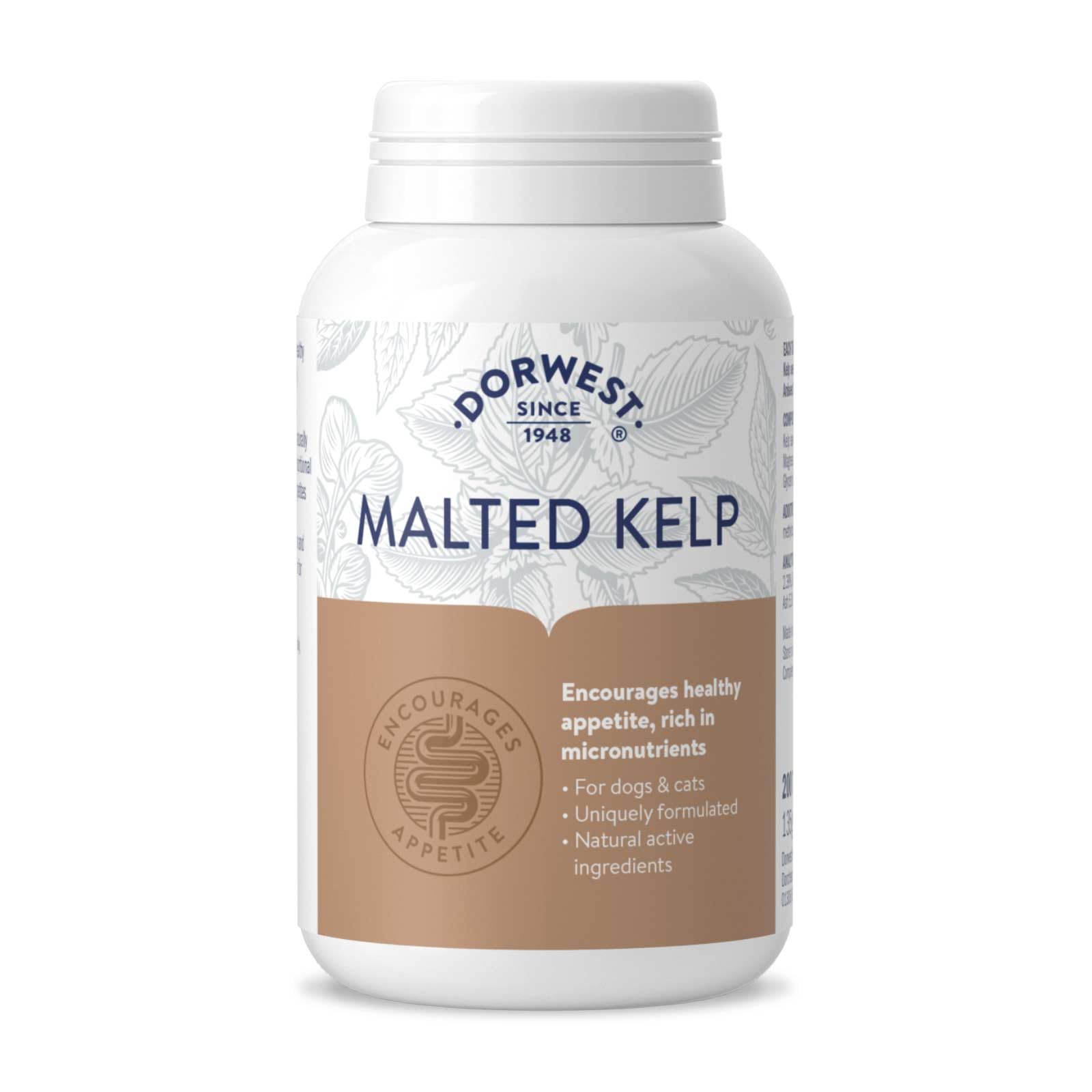 Dorwest Herbs Malted Kelp Tablets for Dogs and Cats 200 Tablets