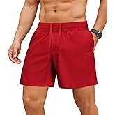 PINSPARK Men's Workout Shorts 5" Lightweight Running Shorts Quick Dry Athletic Gym Shorts with Zip Pocket Towel Loop