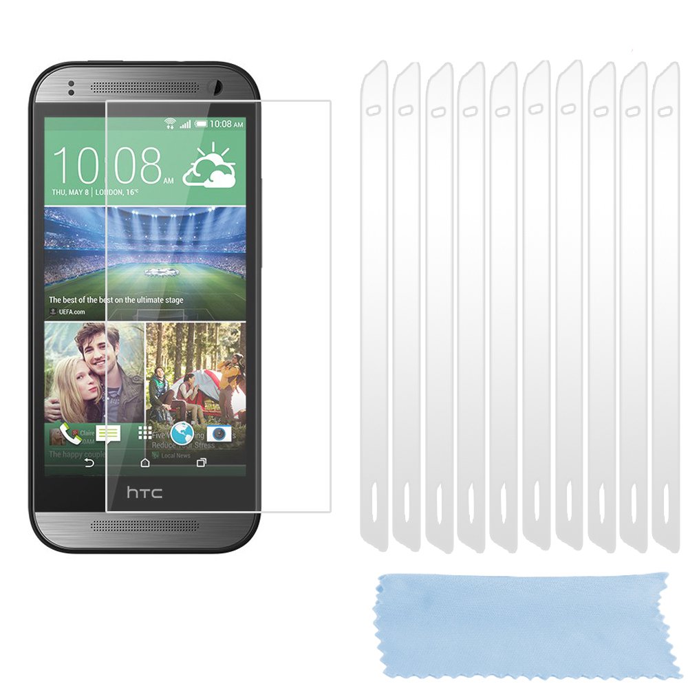 cadorabo - 10 x Screen Protector Crystal Clear HQ for > HTC ONE MINI 2 (M8) < high clear - Transparent