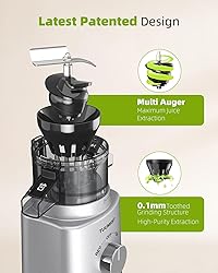 Cold Press Juicer with 8 Juice Bottles