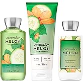 Bath & Body Works Signature Collection Cucumber Melon Gift Set ~ Body Cream ~ Shower Gel & Body Lotion. Lot of 3