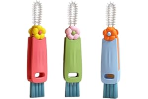 GMLEEY 3 Pack Cup Lid Cleaning Brush Water Bottle Cleaner Brush, Bottle Brush Cleaner for Stanley Owala, Cup Bottle Cleaner Brush Set for Kitchen Bottle Mug