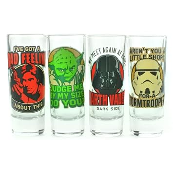 Star Wars Klassische Zitate Schnapsglas Set Amazonde Küche