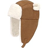 Olreco Baby Winter Hat Toddler Winter Hat Thick Sherpa Lined Infant Baby Hats with Bear Ears Toddler Trapper Hats for Kids