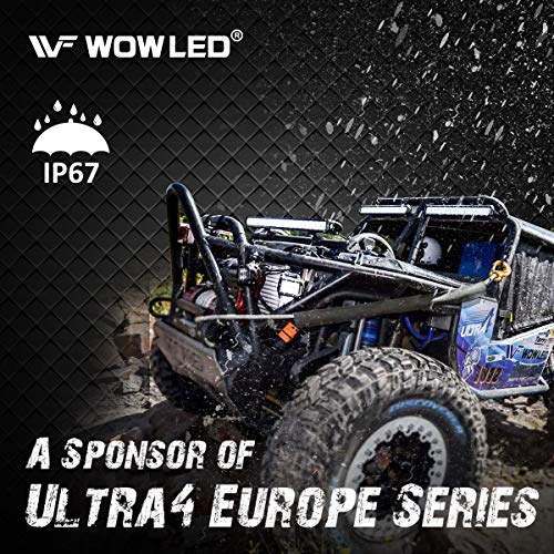 WF Magnet Light Bar, Magnetic Base, Cigarette Lighter Powered, Portable LED Flood Light Work Lamp for Car Off-road SUV Trailer Tractor Truck Engineering Maintenance Garage Camping (27W Round)
