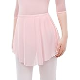 Gorchnc Pull on Ballet Skirt for Women Adult Girls Toddler Dance Skirt Mesh Ballet Dance