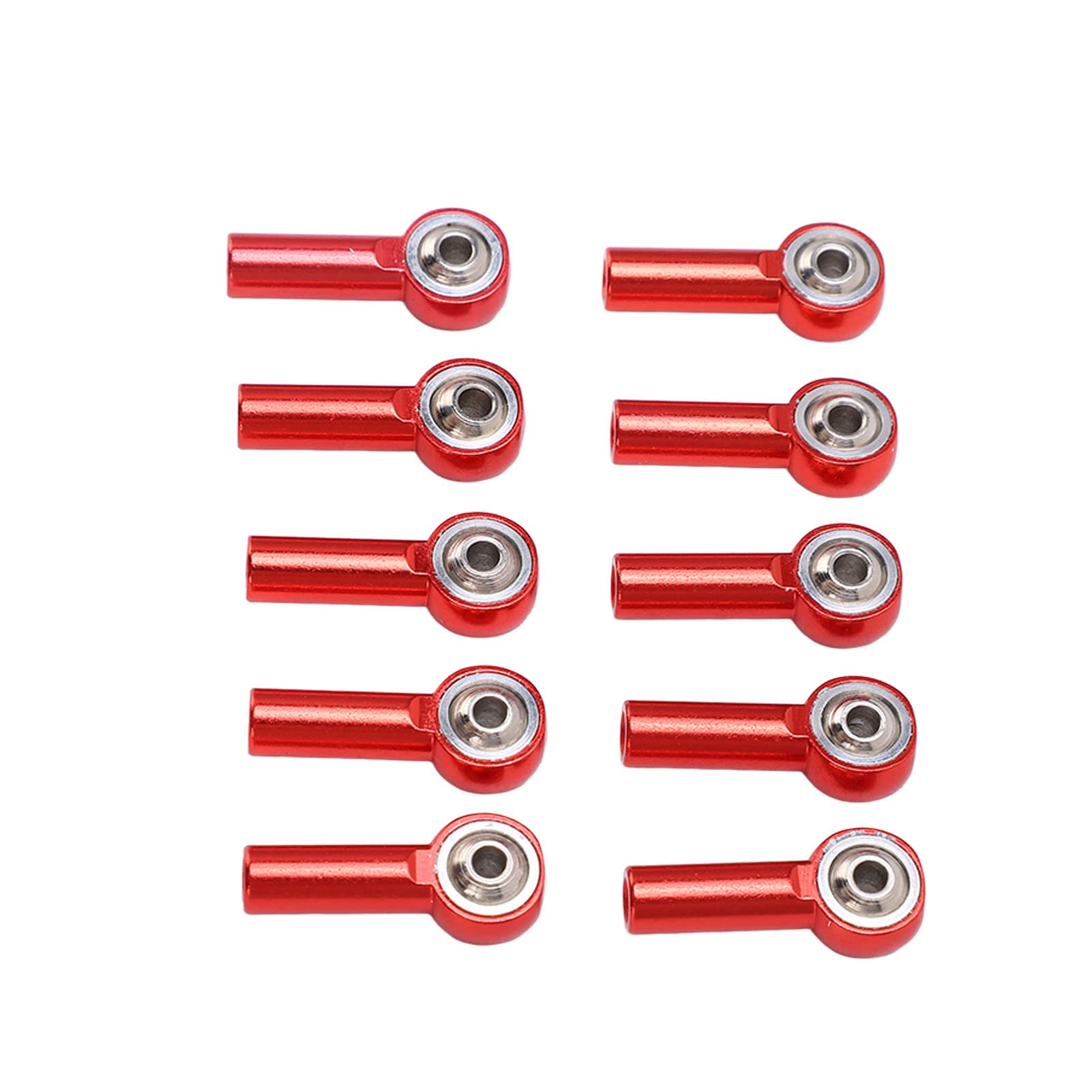 Dilwe RC Ball Joint, 10PCS M3 26mm Aluminum Link Rod End Ball Joint Joint Rod End for 1/10 1/8 Universal Remote Control Car RC Crawler Accessory (Red)