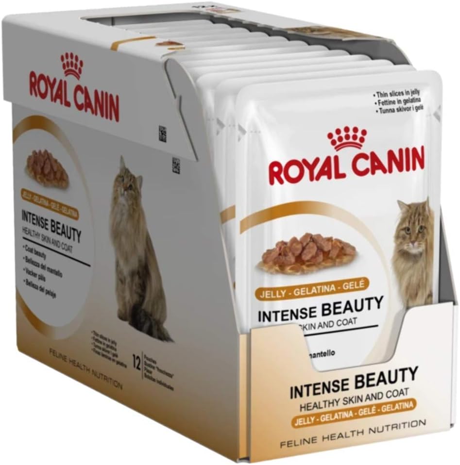 Royal Canin Hair & Skin Care In Jelly Adult Wet Cat Food 85g (Pack of 12), 85 g (Pack of 12)