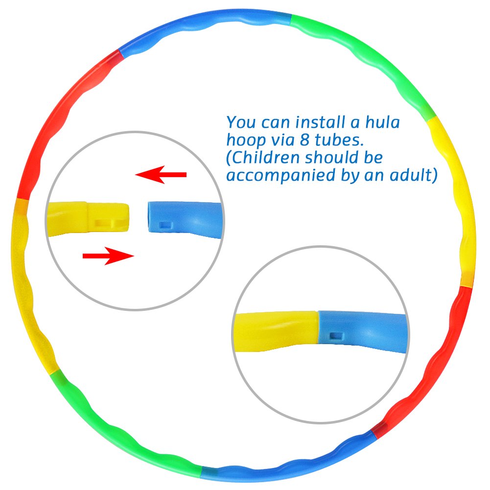 Akokie Hula Hoop Kids, Hoop Kit Game, Outdoor Toys Garden Ring Dia 75 CM Play for Girls Boys 3 4 5 6 Years Old
