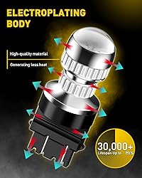 AUXITO T25 3156 3157 LED Strobe Brake Lights