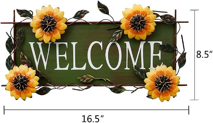 YK Decor Welcome amigo girasol pared arte: Amazon.es: Jardín