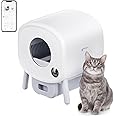 VEVOR 76L Self Cleaning Cat Litter Box, Automatic Cat Litter Box with Trash Bags, Large Space Smart Cat Litter Box with Odor Removal, APP Control, and Infrared Sensor, Gray
