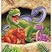 Dino Blast Party Supplies Pack for 16 Guests: Straws, Dessert Plates, Beverage Napkins, Cups, and Table Cover
