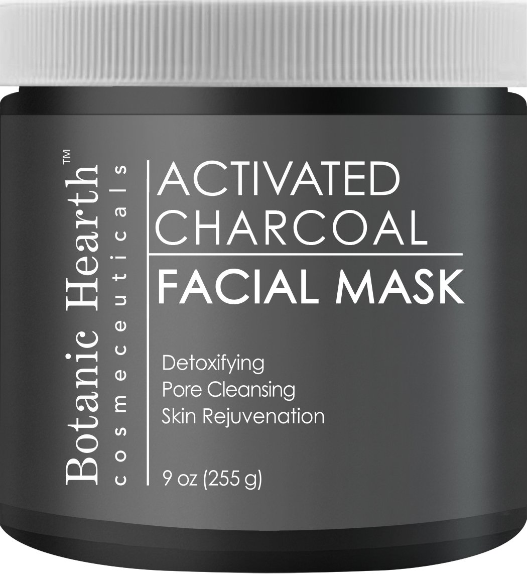 Botanic Hearth Charcoal Facial Mask, Pore Minimizer, Deep Cleansing, Peel Off Black Face Masks for Supple Skin, 9 oz