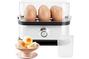 Rapid Egg Cooker, Egg Boiler Stainless Steel with Measuring Cup, Eggs Cooker Electric 6 Eggs Capacity, Australian Standard Pl