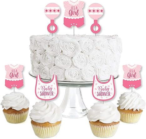 it's a girl cupcake picks