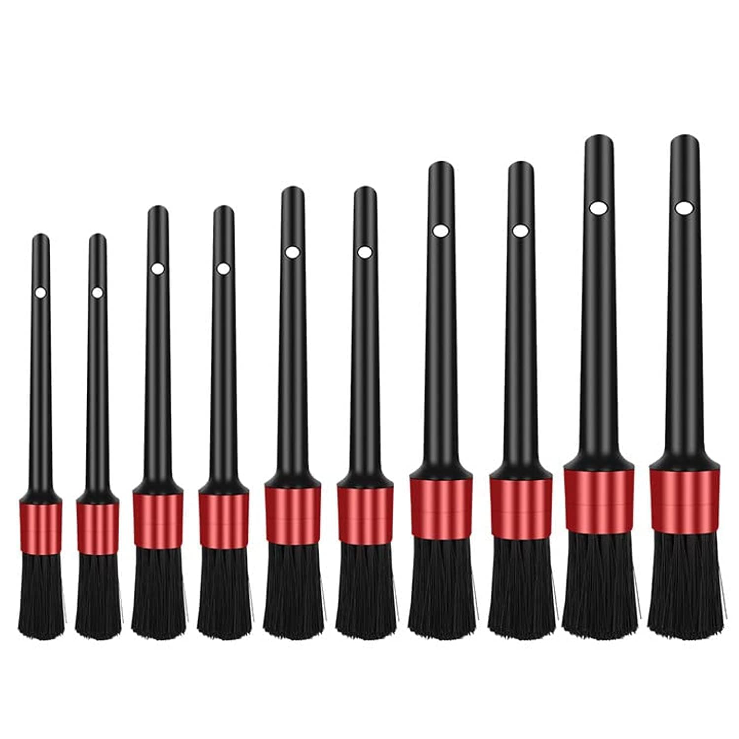 10 Pieces Car Detail Brush Set, Car Cleaning Brush Automotive Detail Cleaning Brushes Fiber Auto Car Detailing Brush for Cleaning Wheels Engine Air Vent (5 Sizes)
