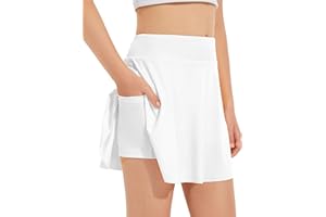 Hvididan Girls Tennis Skirts, Casual Cute Kids Girls Athletic Skorts with Pocket Liner, Workout Sports Running Shorts, 5-14Y