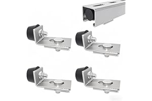 BIAXJUNY Heavy Duty Steel Trolley Roller Wheels Limit Trolley Assembly Positioning for Unistrut Strut Channel with 1-5/8" Wide and All 1-5/8" or Taller Strut Channel (4 Pack)